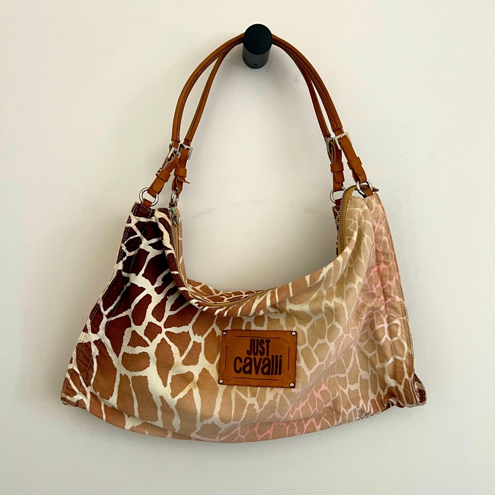 JUST CAVALLI PURSE LEOPARD FUN PRINT